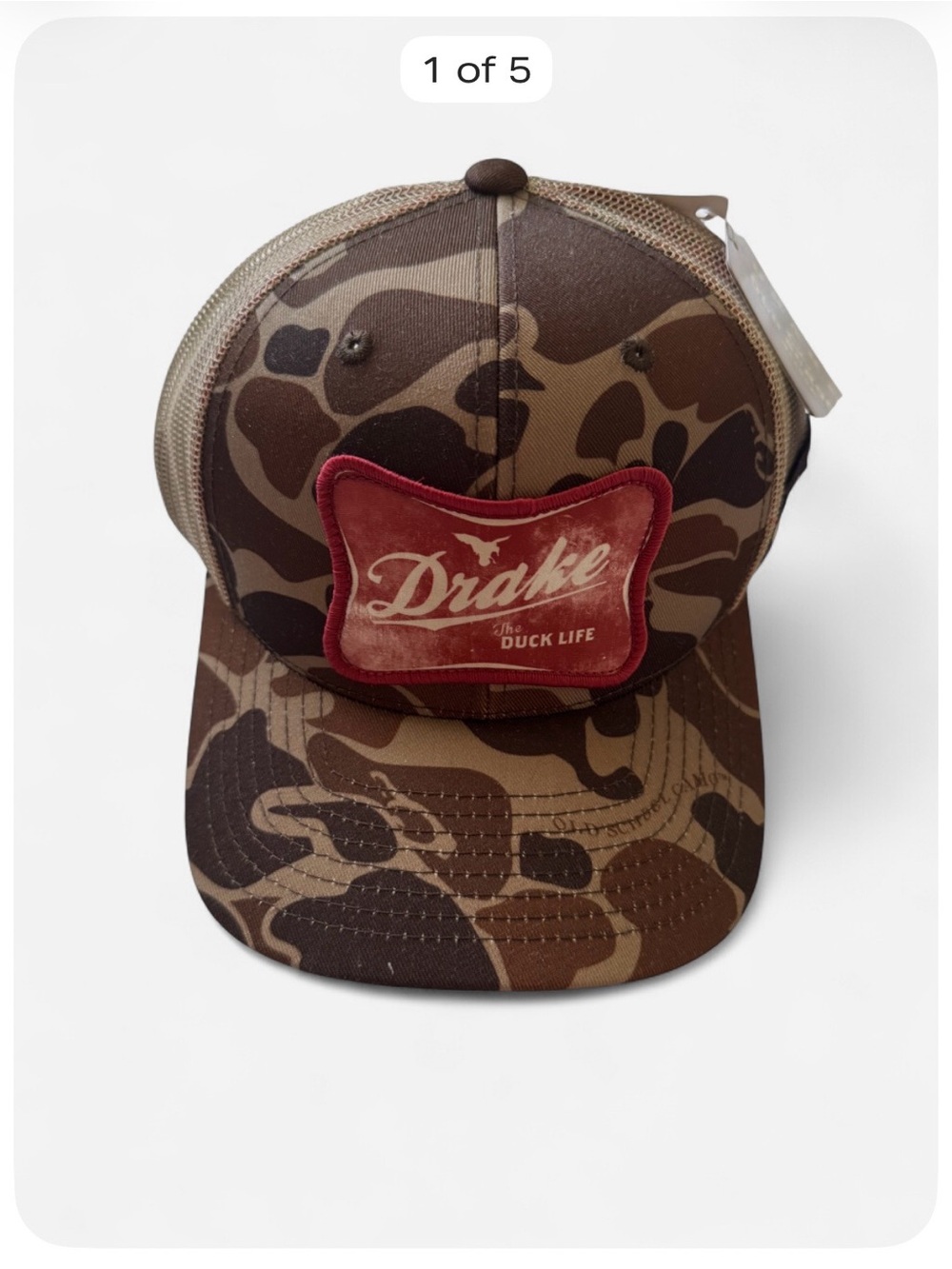 Drake Waterfowl Duck Life Camo Trucker Hat NWT Snapback Hunting Cap Unisex